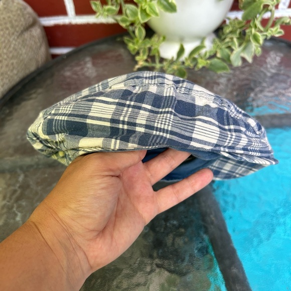 Blue and white Checkered hat - Picture 3 of 4